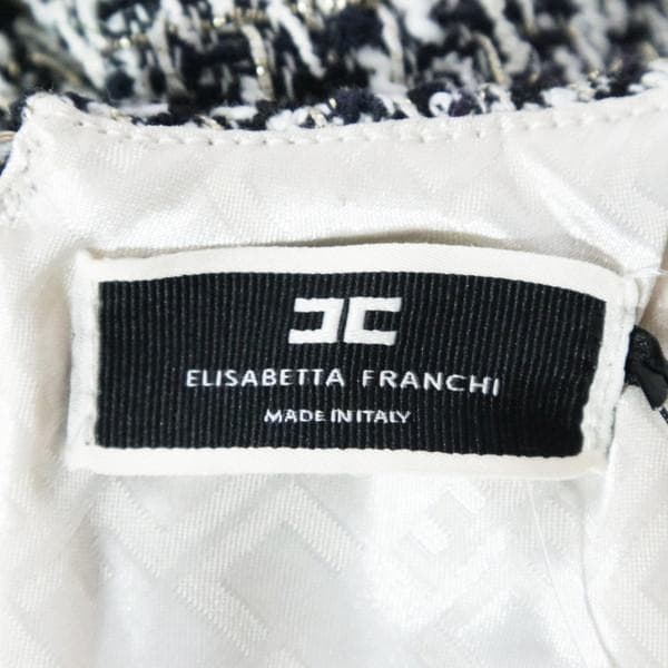 新品 エリザベッタフランキ ツイード調ワンピース 38 EOP1661 Sサイズ