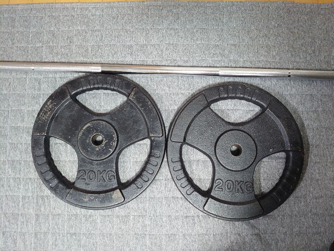 【引き取り限定】20KG プレート 2枚 、シャフト