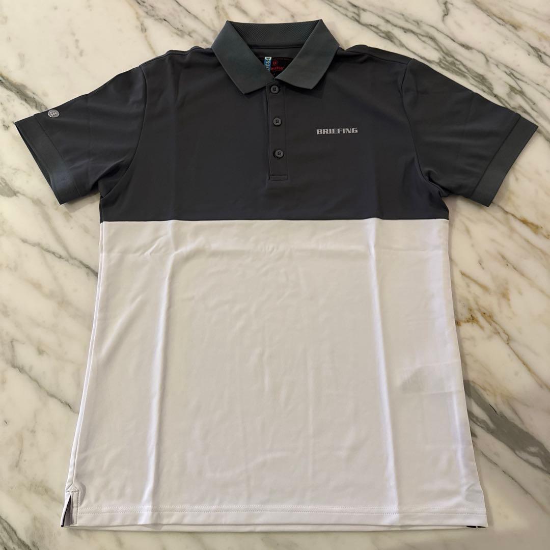 C*3様 美品ブリーフィング　ポロシャツ　グレー　ホワイト　M