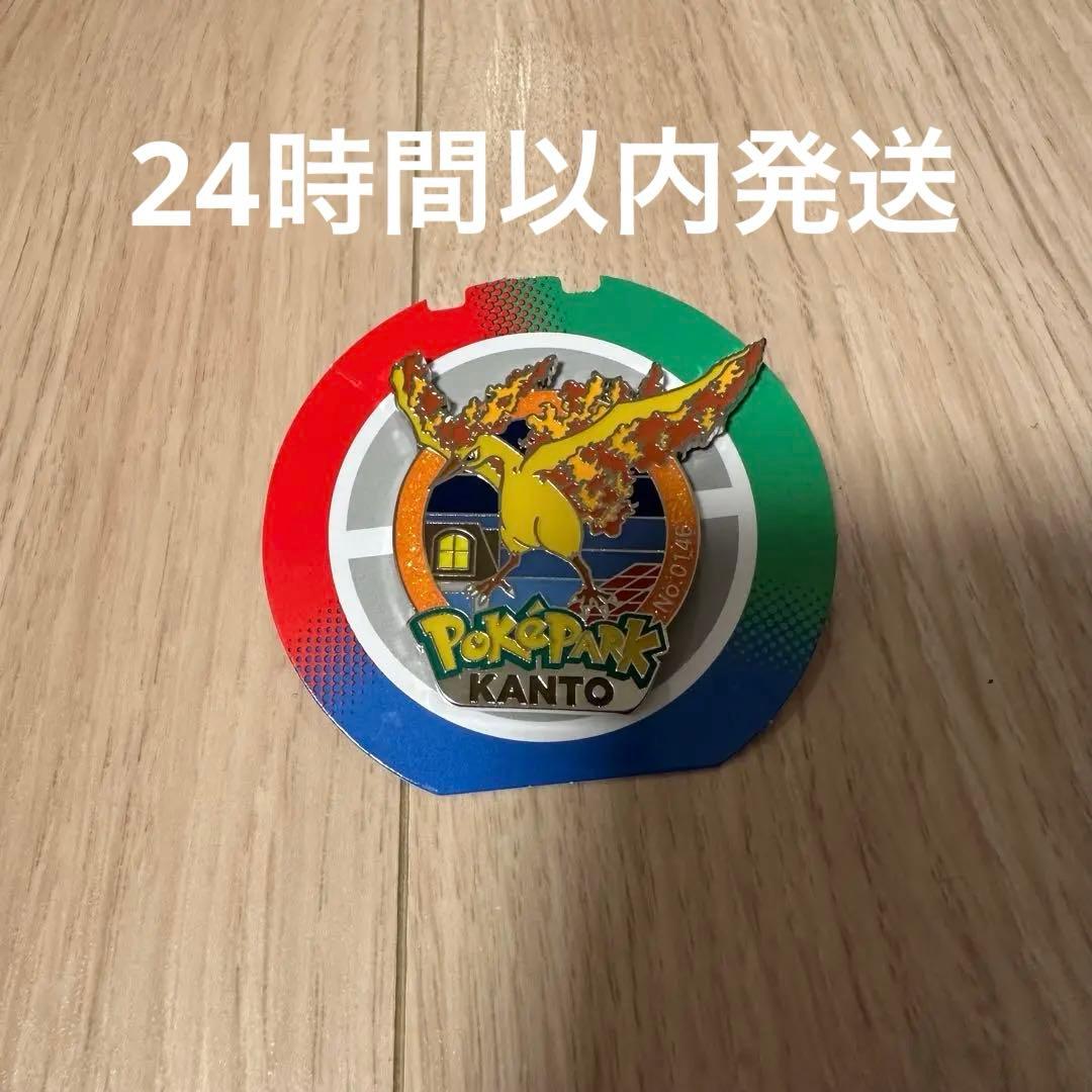 超激レア　ラメ加工　ポケパーク カントー ファイヤー　ピンバッジ