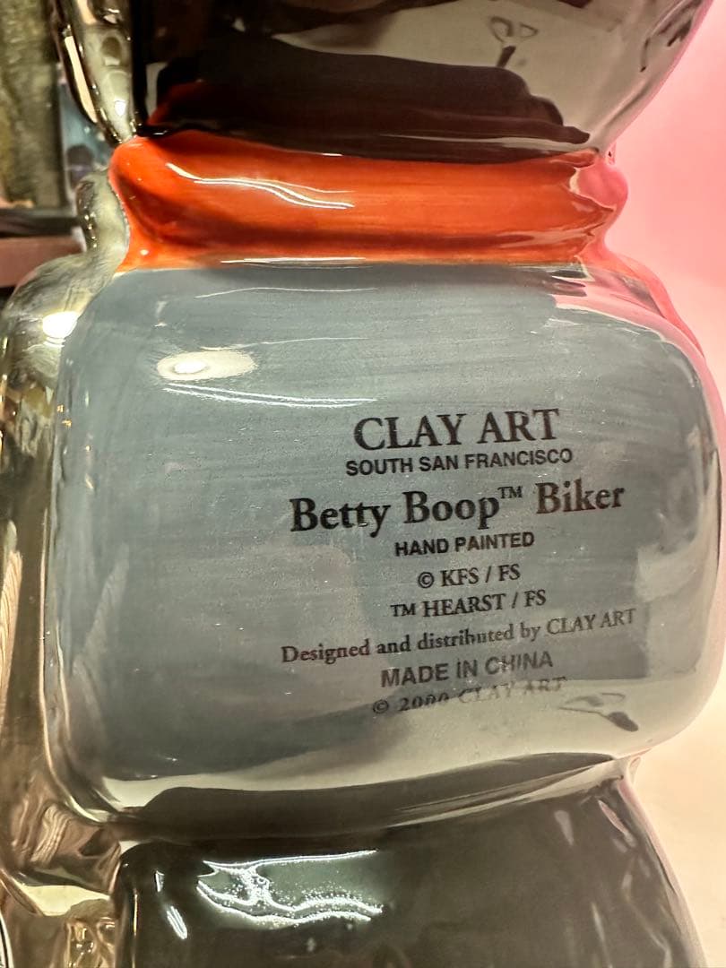 超希少 ベティ・ブープ Betty Boop バイク クッキージャー 外国製