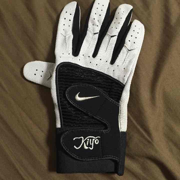 清原和博直筆サインボール、革手