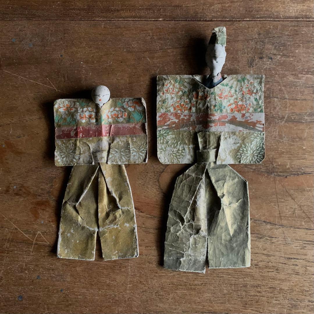 古い 紙雛 No.3 江戸時代 古美術 古道具 アンティーク 雛人形