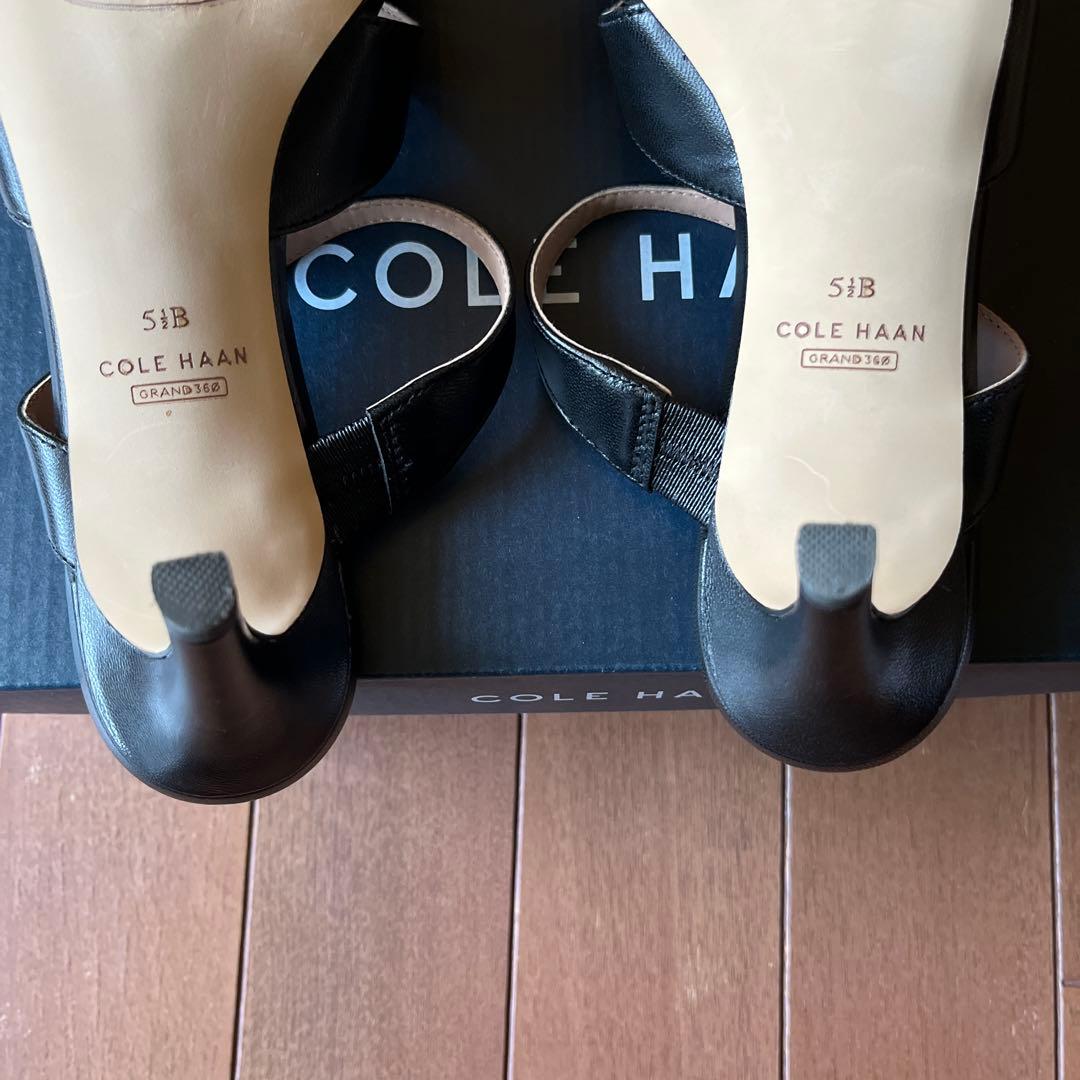 COLE HAAN ブラック ミュール ポインテッドトゥ