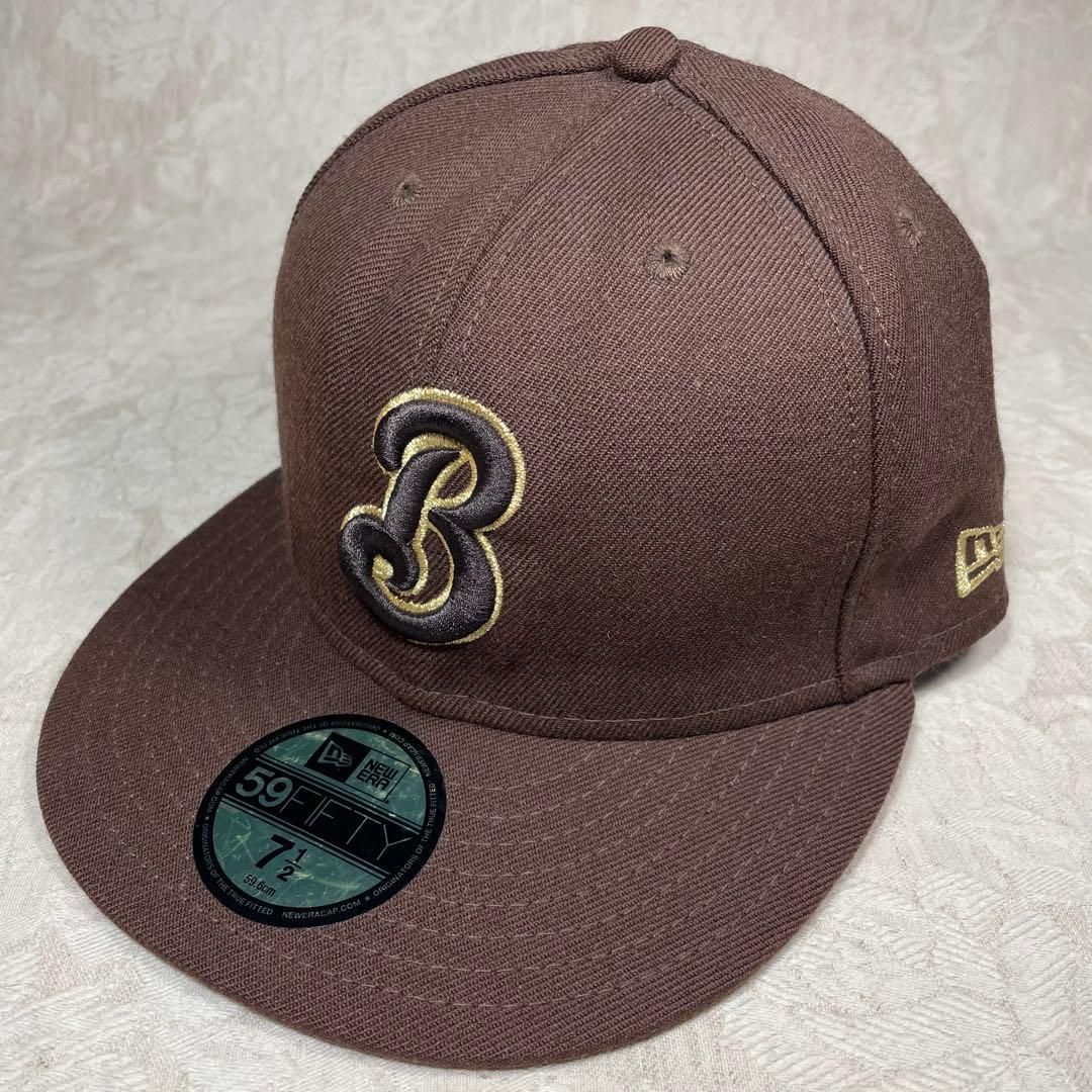 横浜ベイスターズ NEW ERA キャップ 旧ロゴ β ベータ 茶色