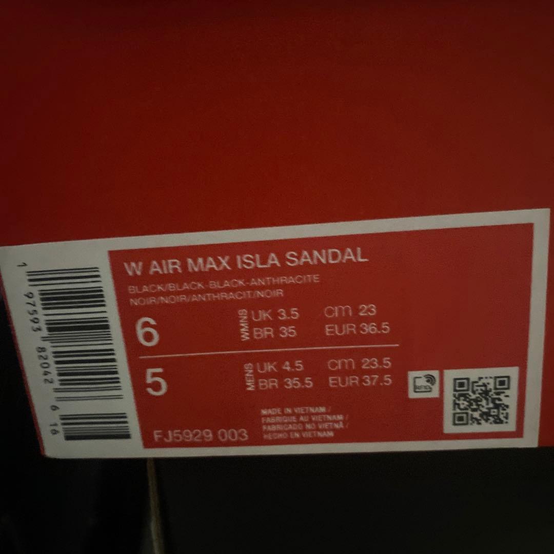 靴 Nike WMNS Air Max Isla Sandal black 23cm