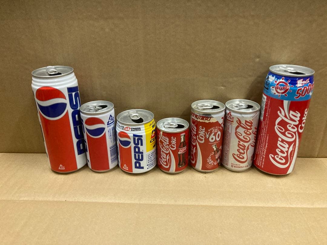 （あ001）　コカコーラ•ペプシ　空き缶