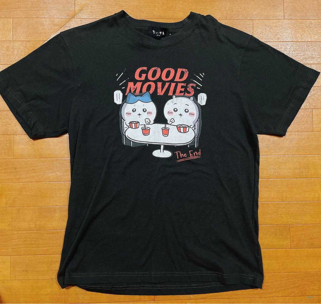 ちいかわ good movies Tシャツ ブラック Lサイズ ハチワレ 廃盤