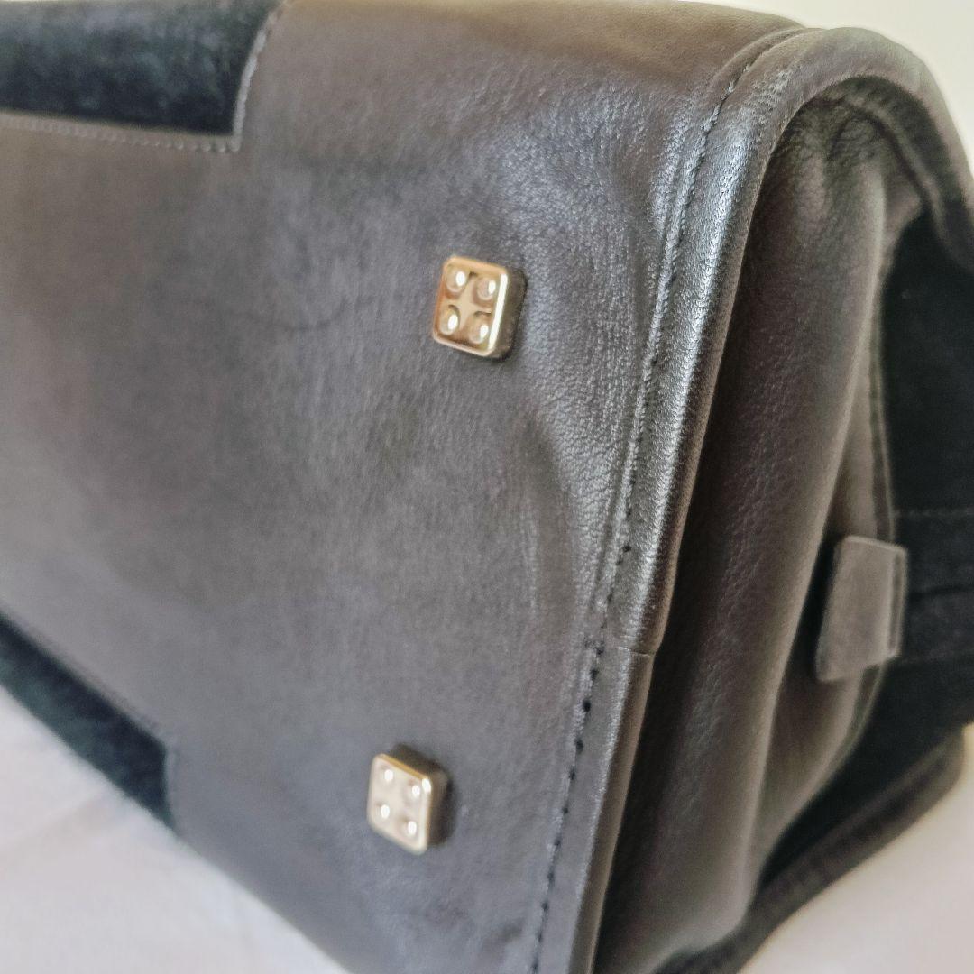 LOEWE アマソナ 28　スエード　ブラック　黒