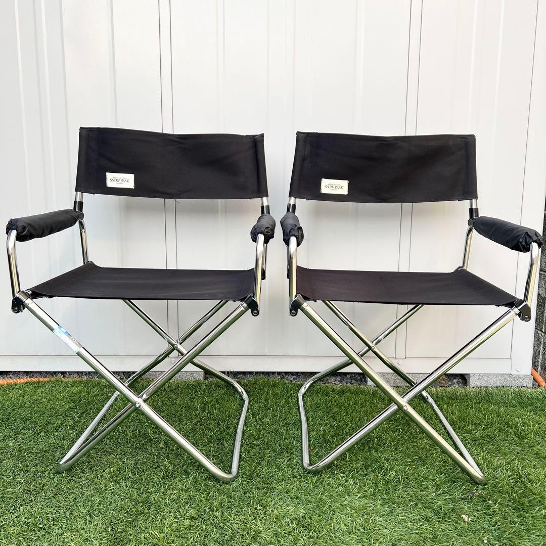 【希少・旧ロゴ】スノーピーク フォールディングディレクターズチェア 2脚セット