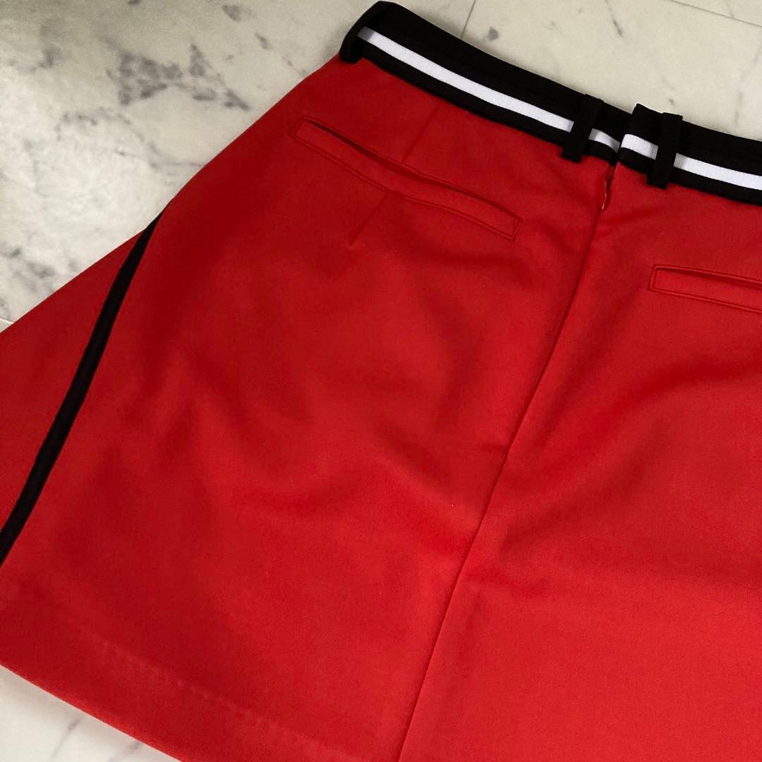 定価26400円【新品】レディース38ランバンスポール フレアスカート赤