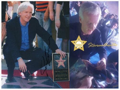 直筆サイン入り写真 ジェームズ・キャメロン アリータ/フレームなし/SA鑑定済