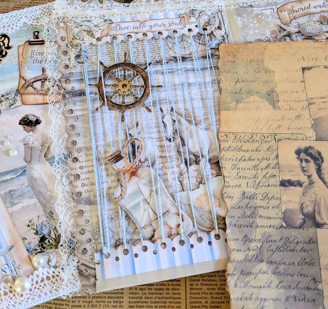 「海からの贈り物」海辺のノスタルジー大型ジャンクジャーナル✨Sunshine✨