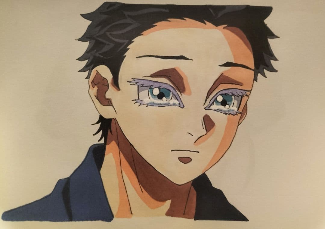 R*.様 鬼滅の刃 狛治 イラスト 手描き ファンアート