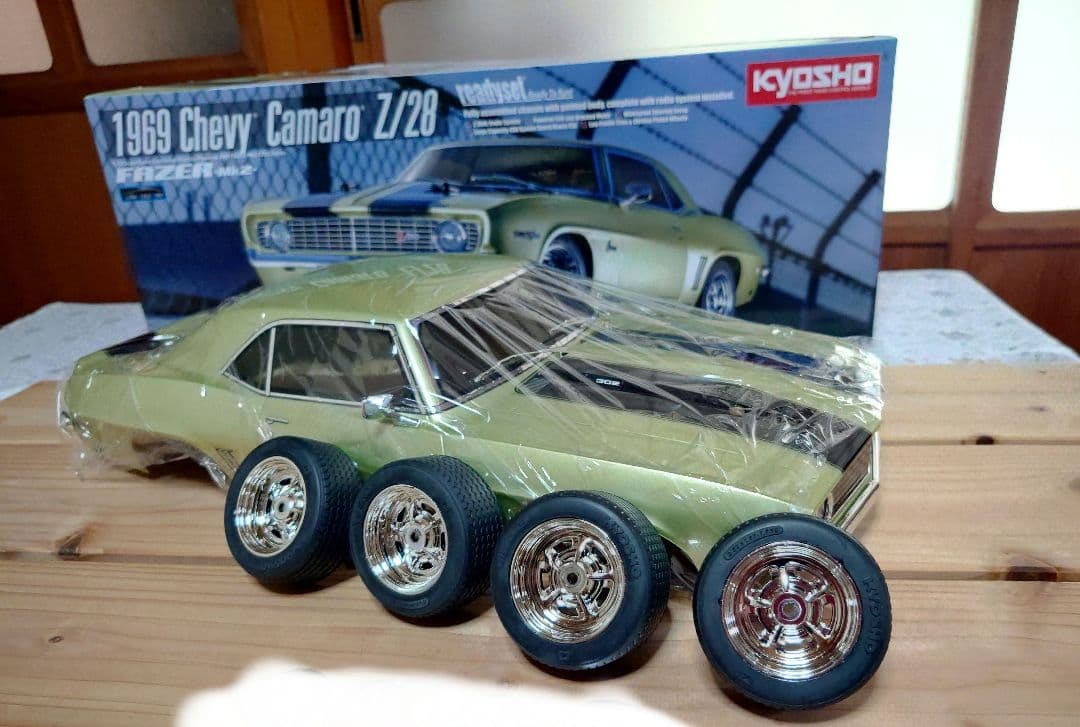 未使用 京商 フェーザーmk2 シボレーカマロ ボディ タイヤ ホイール