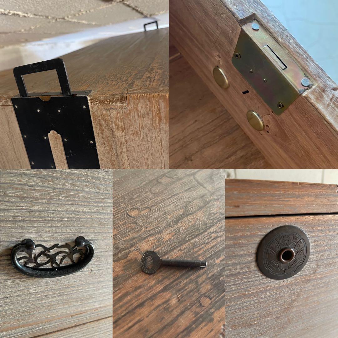総桐箪笥　古家具　整理タンス　チェスト　5段　ローボード　アンティーク家具　骨董