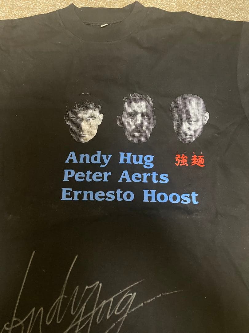 直筆Andy Hug サイン入り強麺Tシャツ非売品