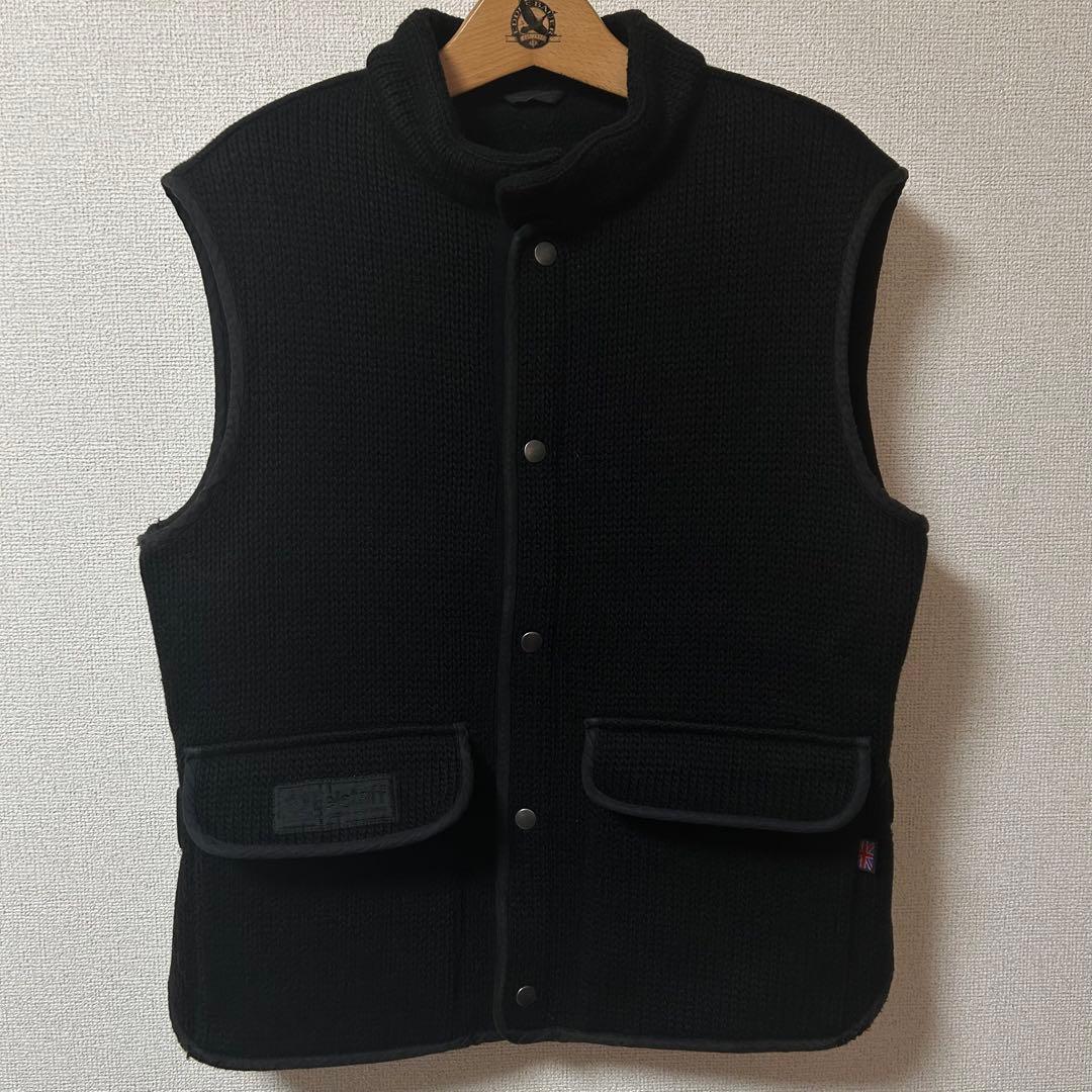 イタリア製 ベルスタッフ アクリルニット×ボア ベスト