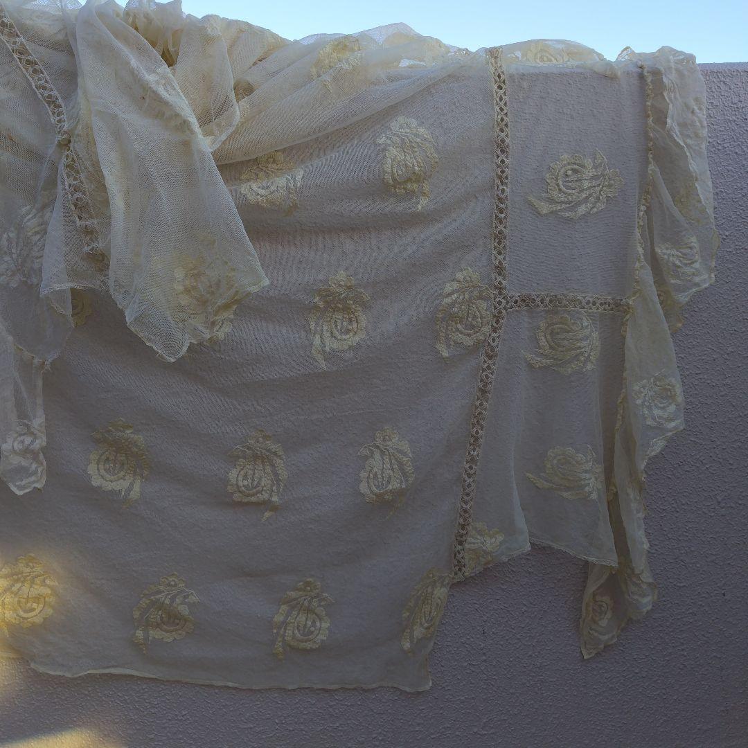 フランスアンティークチュール　ベッドカバー