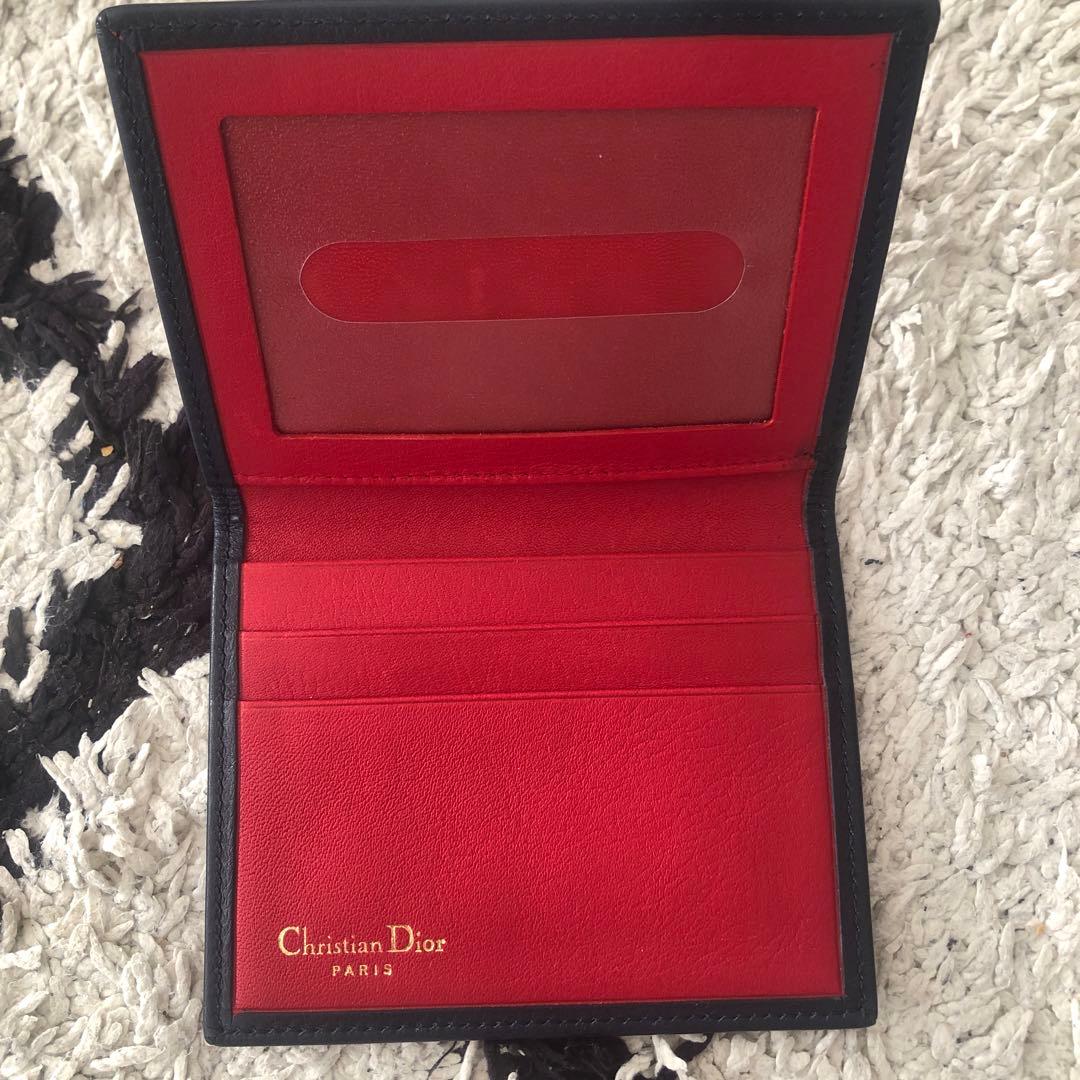 Christian Dior 名刺入れ 黒 赤