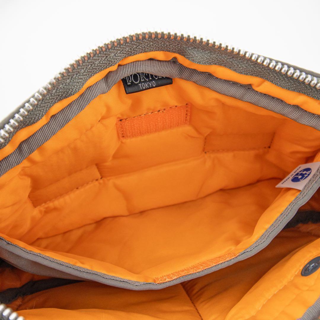 A015【未使用級】ポーター／タンカー　スリングバッグ　ショルダー　シルバー