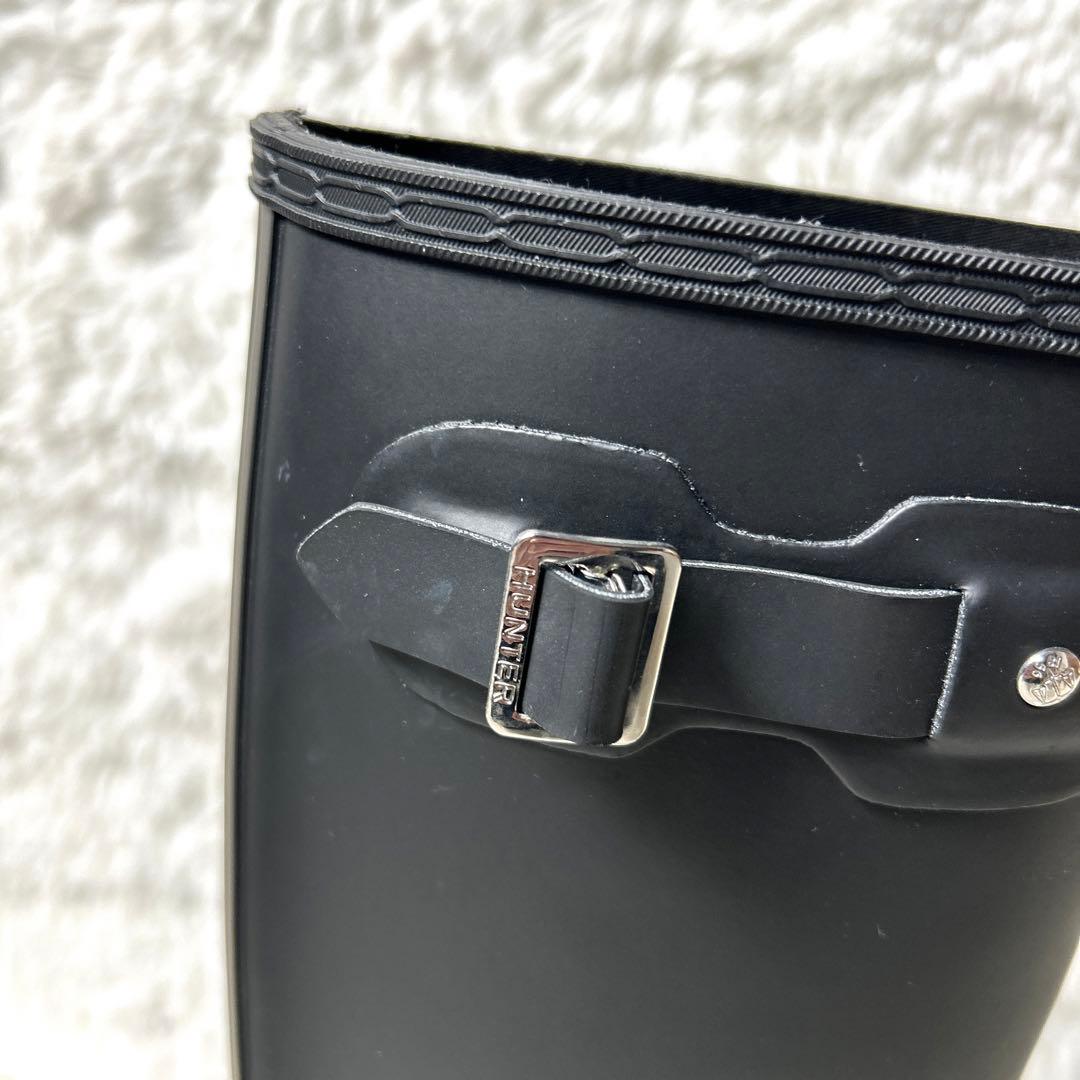 【極美品】HUNTER レインブーツロング ブラック UK6 25cm