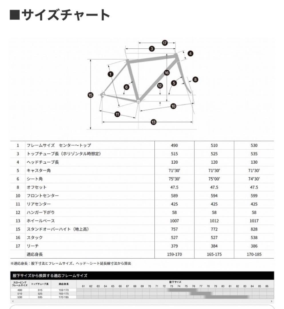 ブリヂストンアンカー　CX6D 53サイズ　一部コンポ付き　シクロクロス