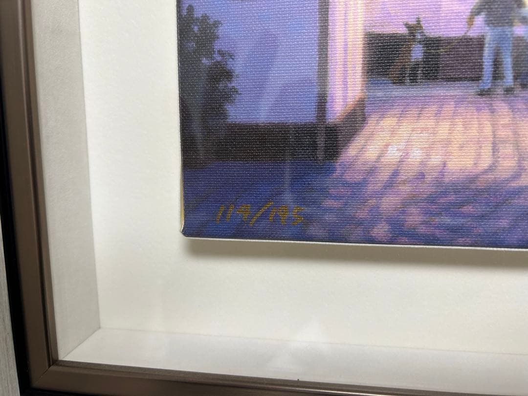 笹倉鉄平　散歩の時間に　ジクレー　直筆サイン右下　裏面も綺麗