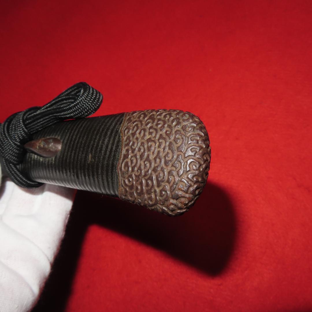 黒石目地千段塗鞘脇差拵え（保存刀装具）/　刀身ありません