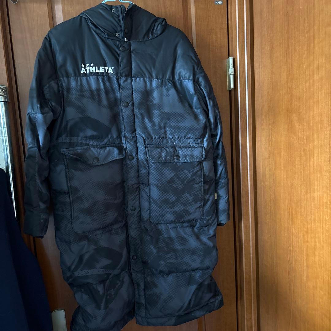 ATHLETA ベンチコート 160サイズ ブラック 迷彩柄