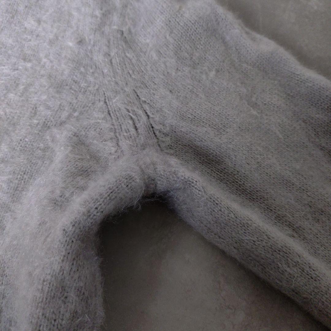 Drawerカシミヤ100%シャギー ロングニットカーディガン