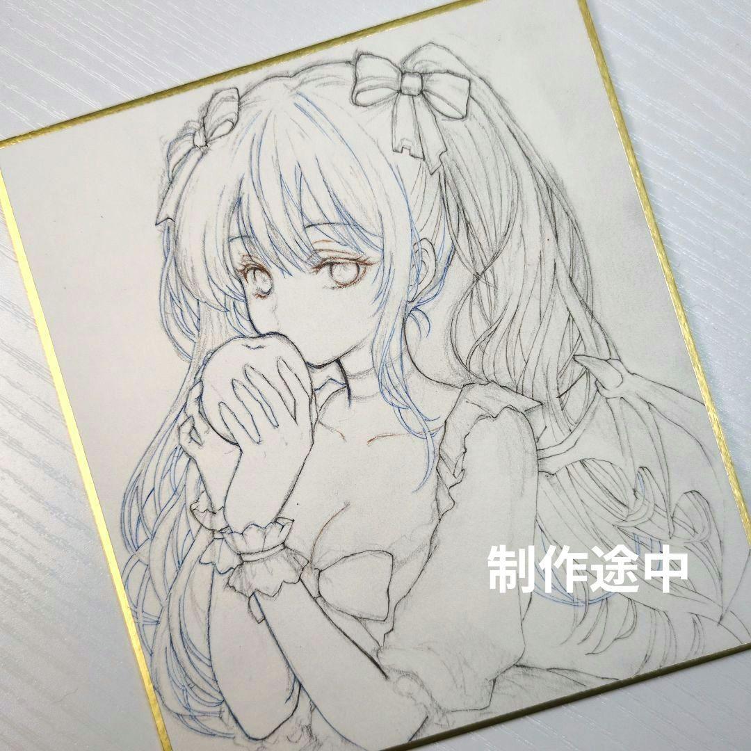 d*7様 オリジナル 手描き アナログイラスト 色紙 13