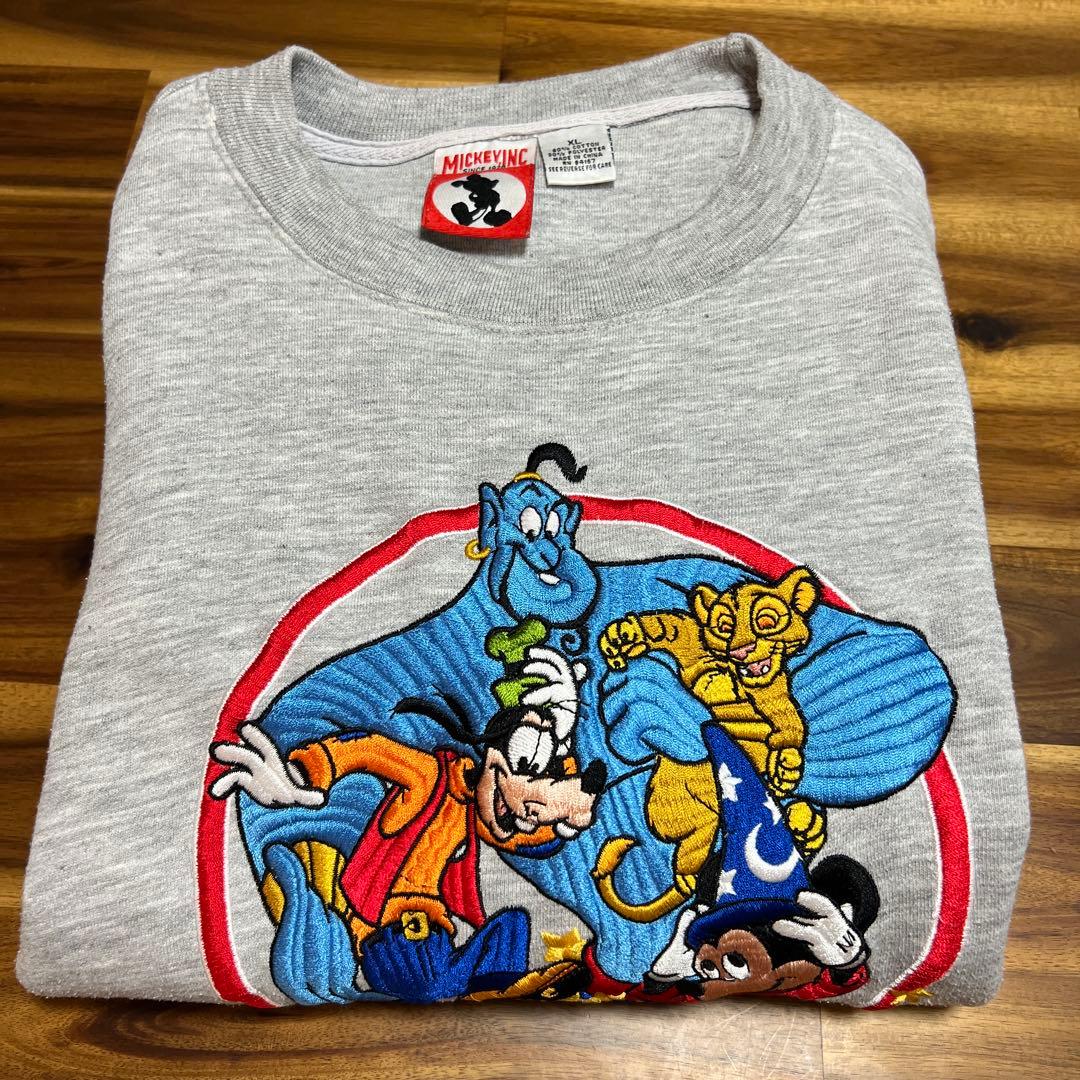 【希少XL】Disney 25周年記念刺繍トレーナー ミッキージニー　スウェット