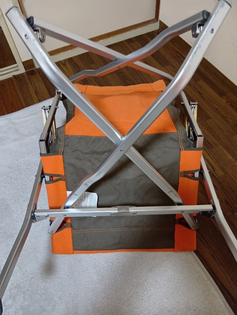 スノーピークpeak　ローチェア　帆布オレンジペアセット　中古