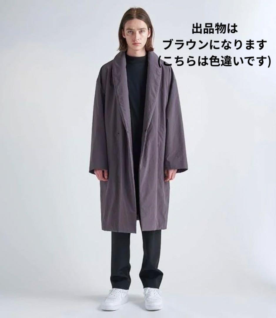 【ゆん】ATON ブラウン ナイロンガウンコート