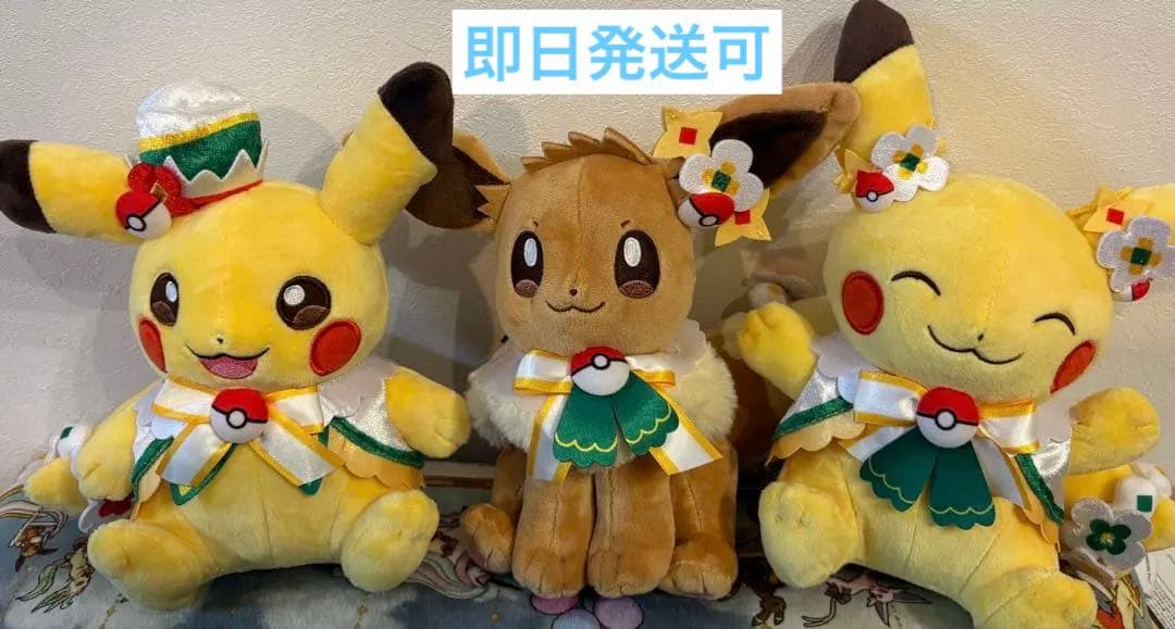 【限定】ポケパーク カントー ピカチュウ イーブイ ぬいぐるみ カーニバル衣装