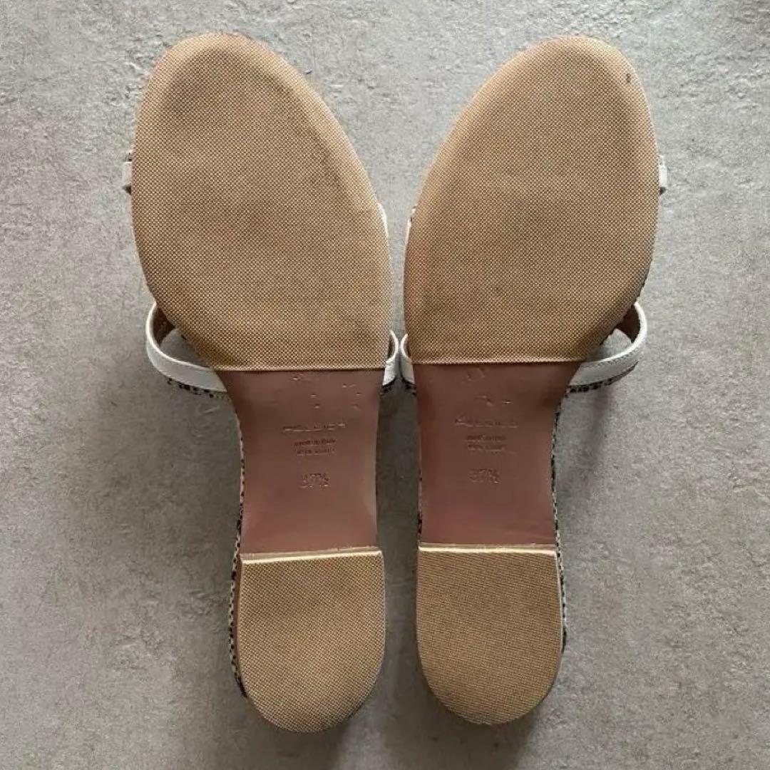 【美品】PELLICO チェック柄フラットミュール　37.5