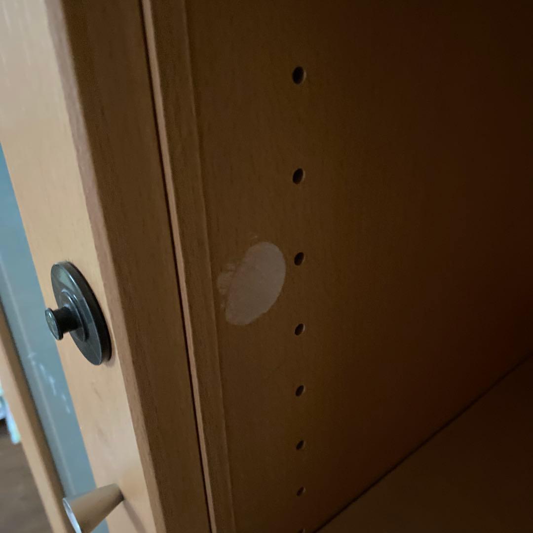 木製ガラス扉本棚 高さ約180cm