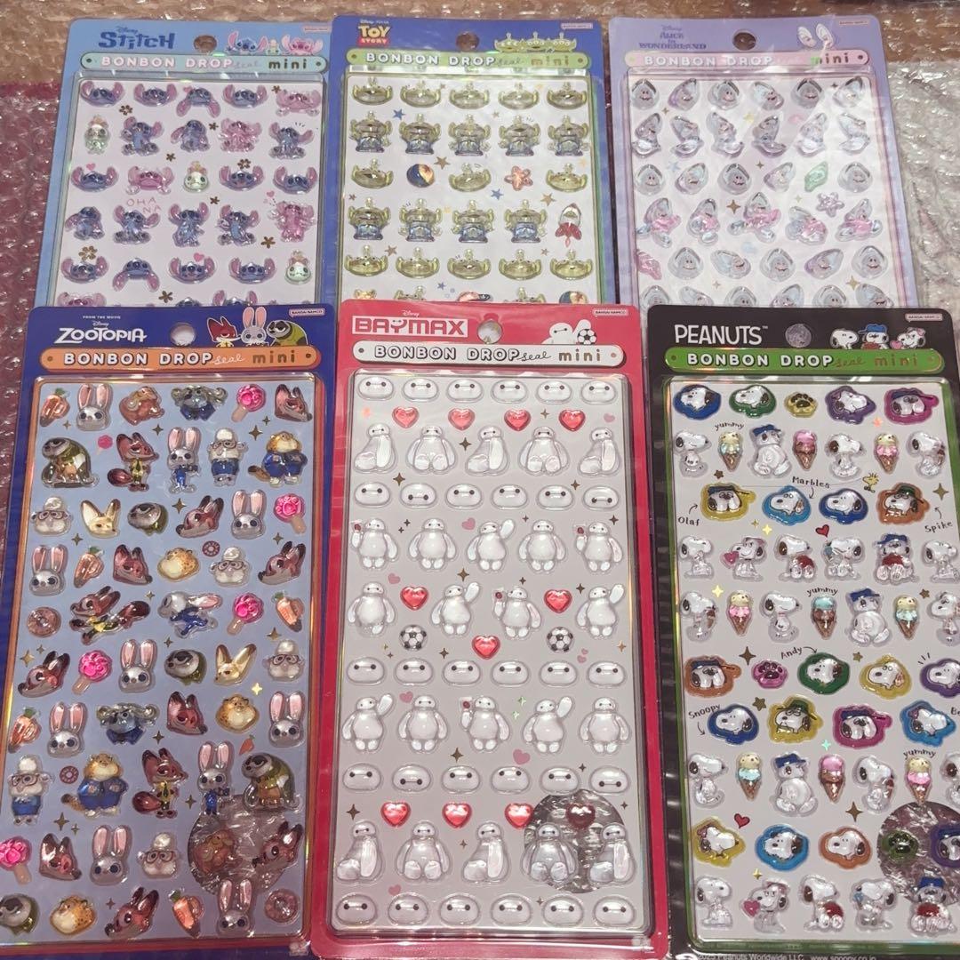 ボンボンドロップシール ベイマックス スティッチ オイスター ズートピア 正規品