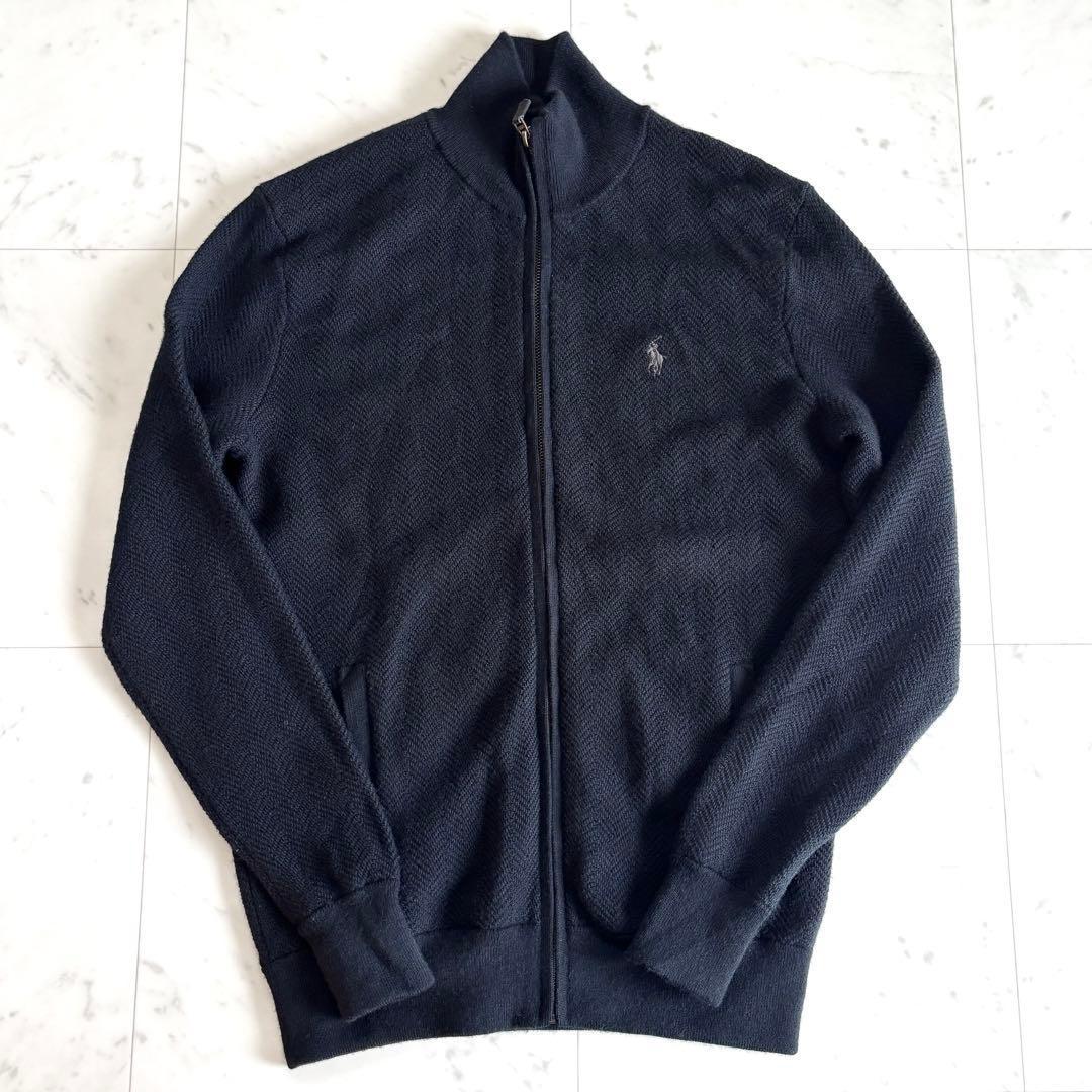 ラルフローレン ドライバーズニットウォッシャブル メリノウール ポニー刺繍 黒