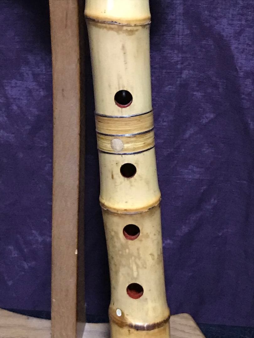 ⭐️ 尺八　琴古流　呂玄銘　銀三線継　約42.5センチ　約340g