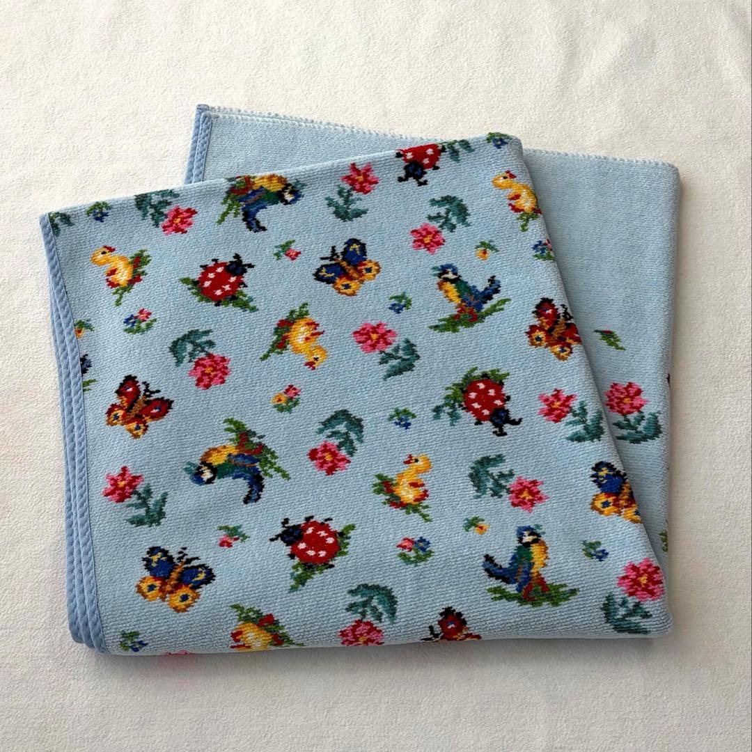 フェイラー　ハイジ　バスタオル　大判　ブルー　青