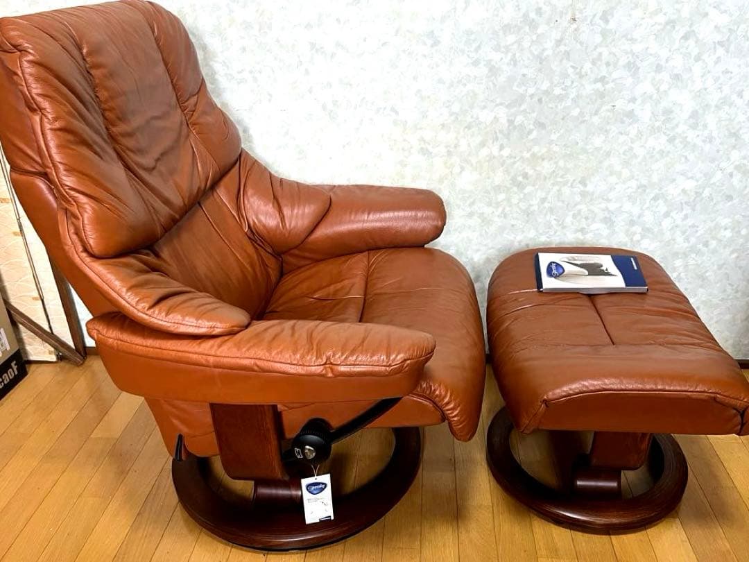 ば*ん様 EKORNES Stresslessレザー リクライニングチェアセット