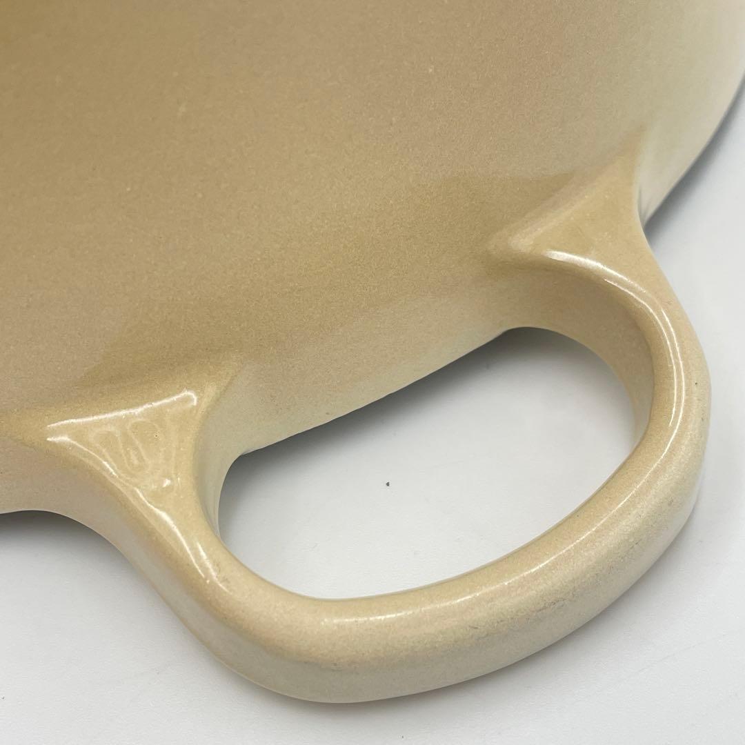 美品　LE CREUSET ジャポネーズ　両手鍋　24cm アイボリー