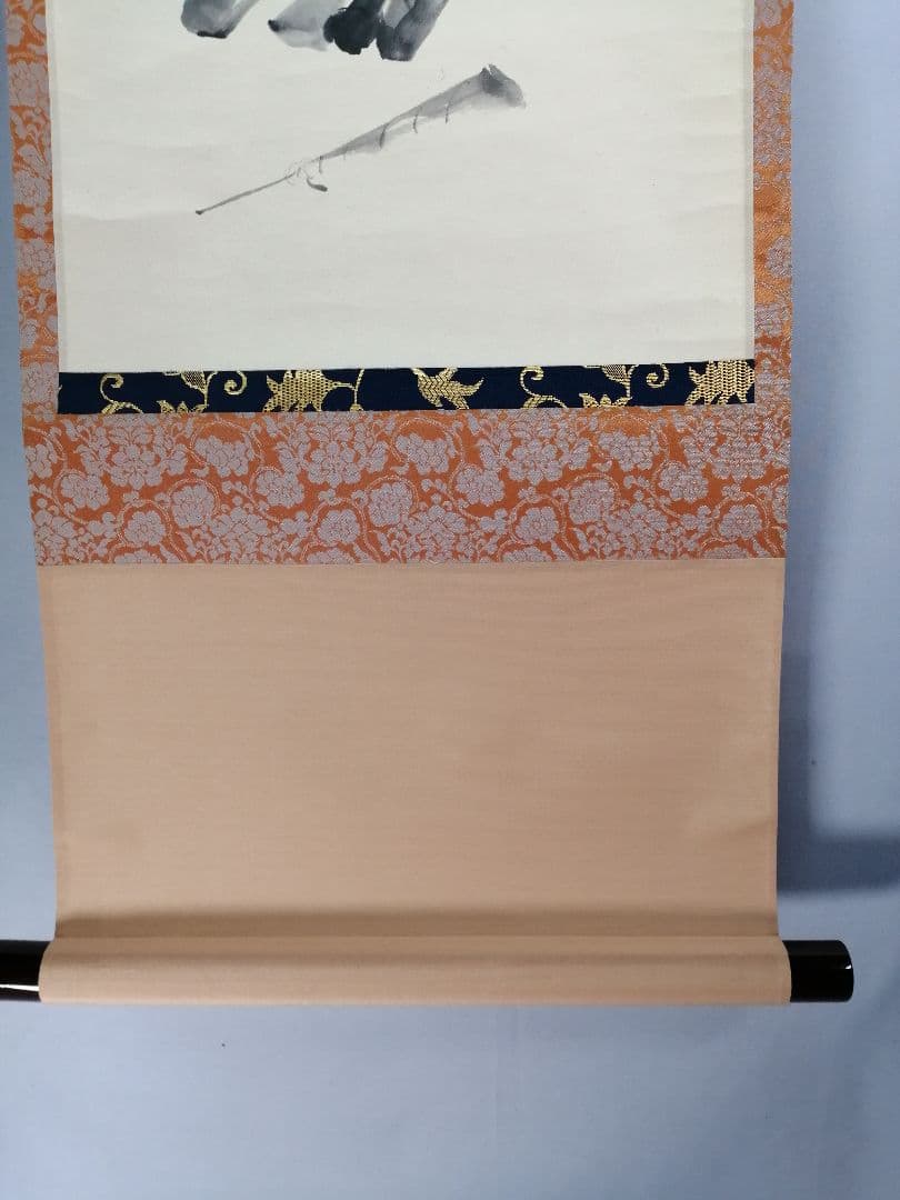 【茶道具】前大徳寺高桐院　紫野剛山和尚筆 画賛『佳辰今到醍醐味』　掛軸B891