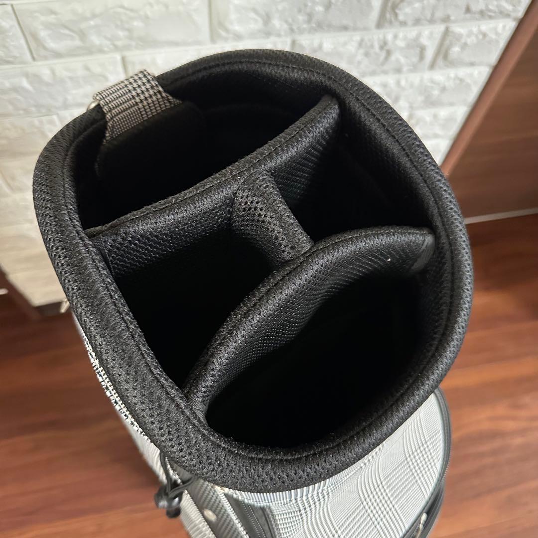 美品 XXIOゼクシオ キャディバッグ 千鳥格子柄 グレー系9.5型