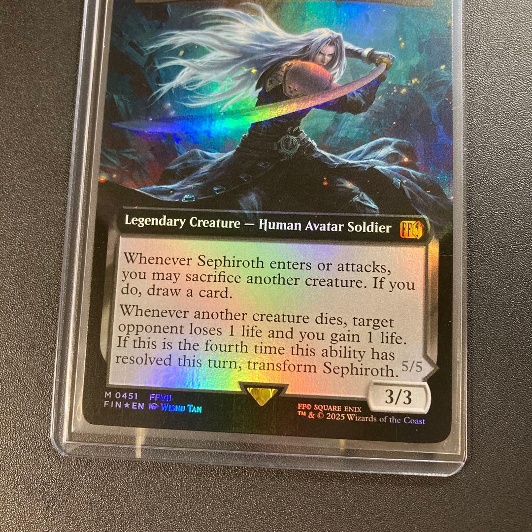 MTG FF 威名のソルジャー、セフィロス 拡張アート 英語版 foil 神話