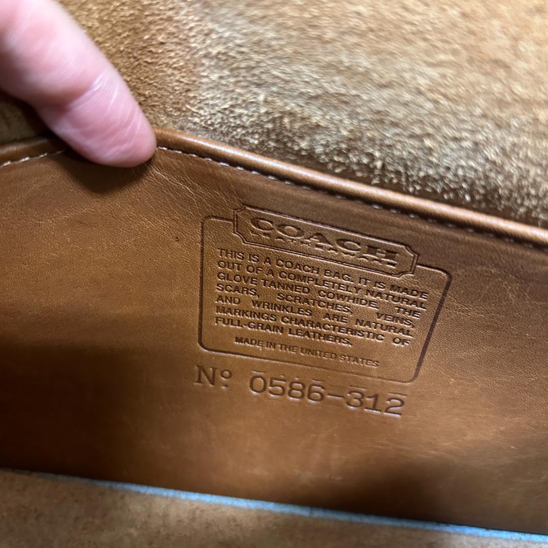 COACH オールドコーチブラウンショルダーバッグ 0586-312