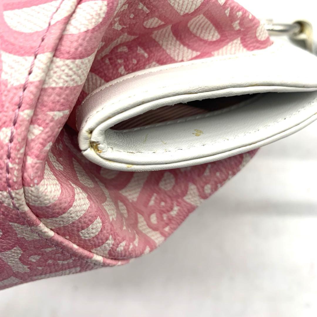 Pinky &Dianne トートバッグ　キャンバス　レザー　ピンク