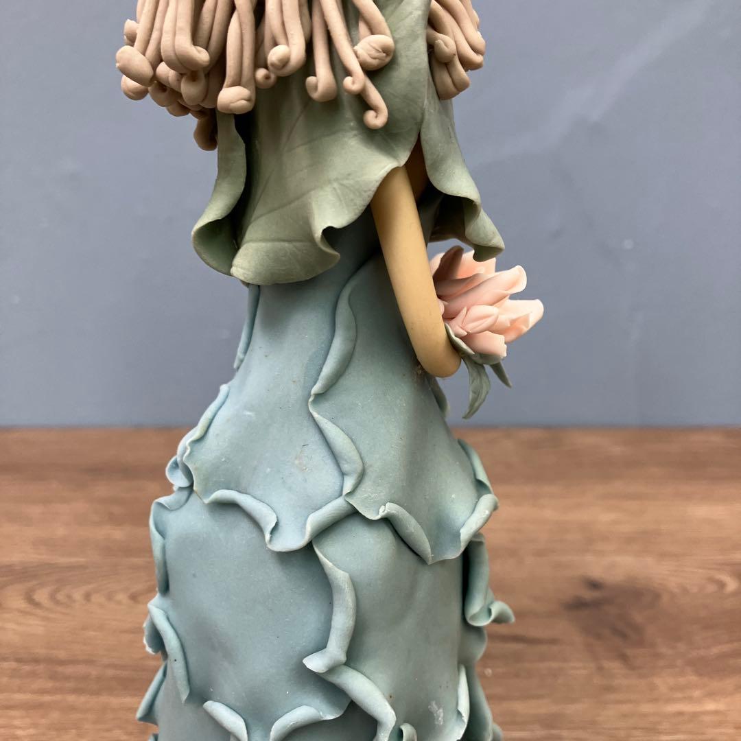 E-壁 昭和レトロ クレイアート 妖精のフィギュア 置物 ハンドメイド